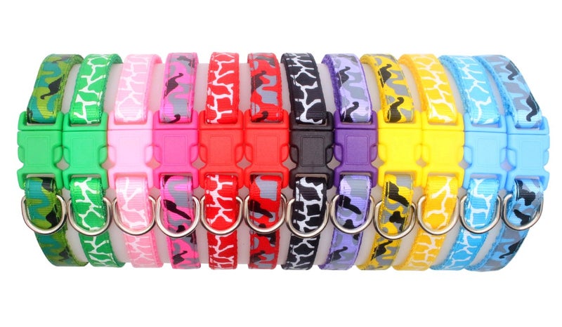 YOY 12 pcs/Set Soft Nylon Puppy Whelping ID Collars - Adjustable Reusable Washable Baby Dog ID Bands Pet Identification for Breeders, Neck 8" - 13" - Image 1
